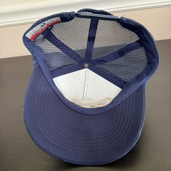 Vintage 2008 Topaz Lodge Fishing‎ Derby Blue Snapback Trucker Hat Rope Cap Lures - Picture 9 of 11